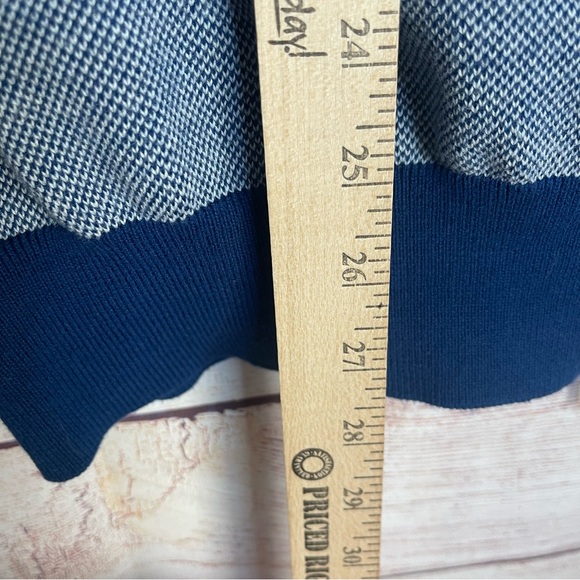 Men's Turtleson Knit Vest Size XL Full Zip Front Blue Mock Neck Pima Cotton EUC - Picture 8 of 8